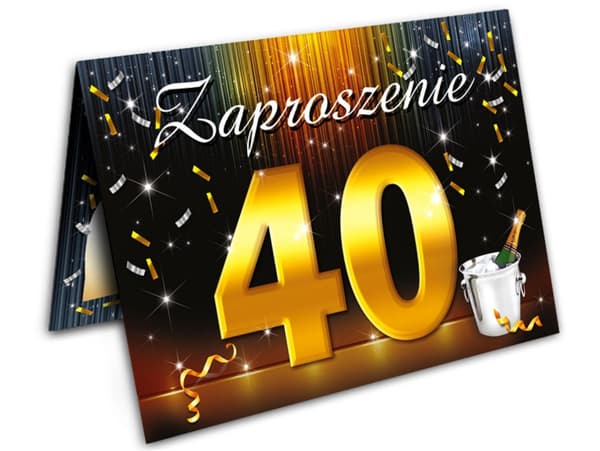 40-års fødselsdagsinvitation, 1 stk.
