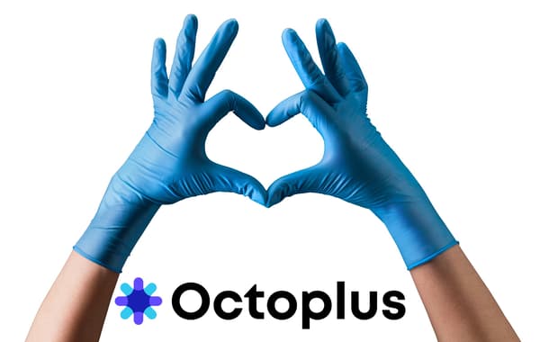 Nitrilhandskar Blå OCTOPLUS 100 st - Storlek XS