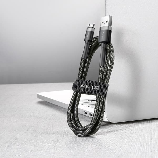 Baseus Cafule 2A 3m USB till Micro USB-kabel (svart och grå)