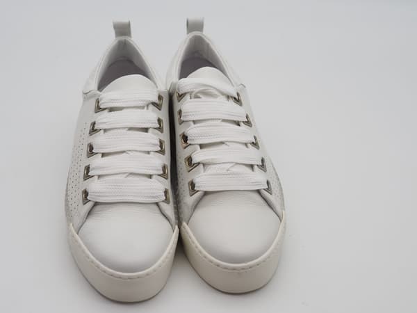Bronx hvide snøresneakers til dame 38 3L4G8*
