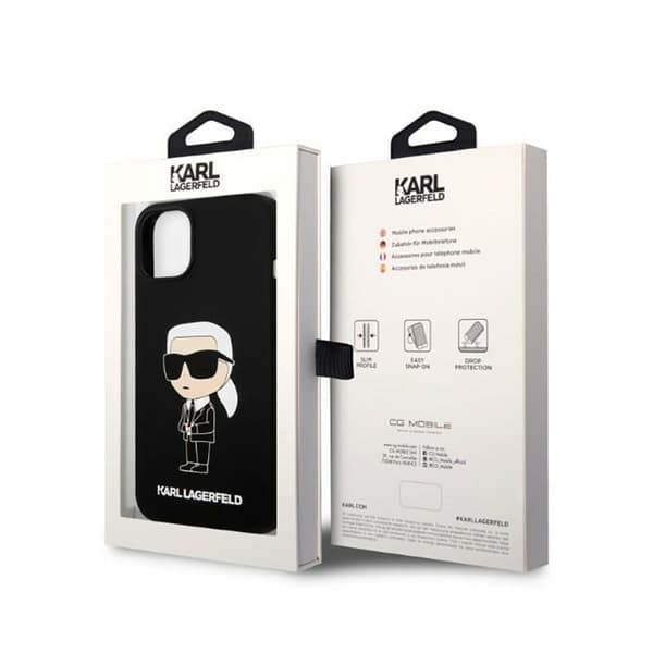 Karl Lagerfeld Silikone NFT Ikonik - iPhone 14 Plus Etui (Sort)