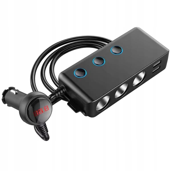 AUTON SYTYTTIMEN PISTORASIAJA 12-24V 3xUSB UBS-C -SOVITIN