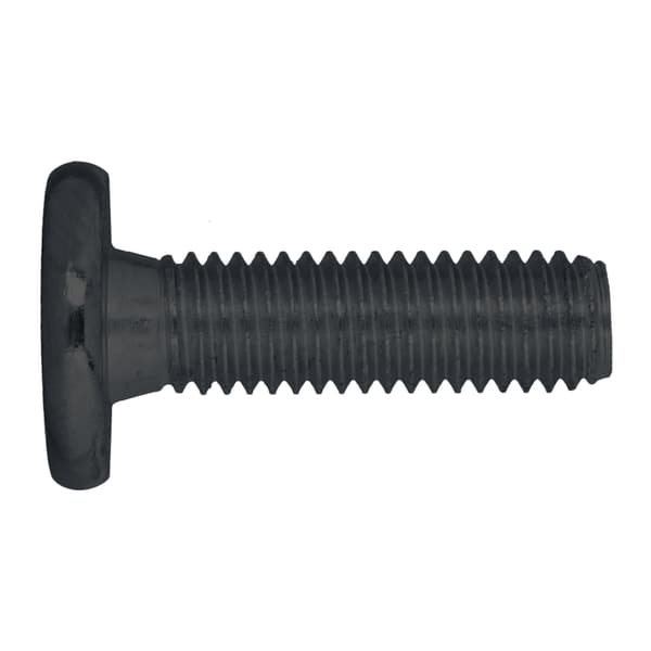 Fladhovedet møbelskrue, sort, M8x20, galvaniseret stål, 50 stk.