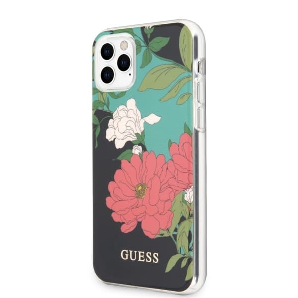 Guess GUHCN65IMLFL01 iPhone 11 Pro Maxsort/sort N°1 Blomsterkollektion