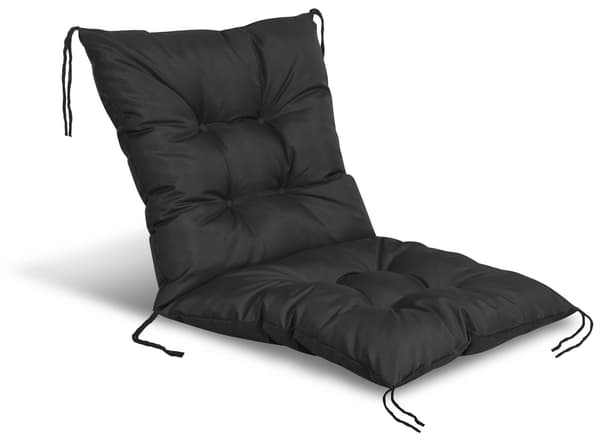 Havepude 50x50x50 cm til stol vandtæt sort