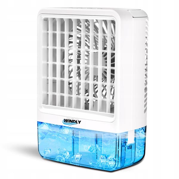 Mini Aircondition Skrivebordsventilator Stille Vandbaseret 800 ml LED