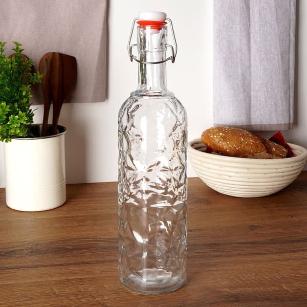 Glasflaska med klipp 1,1 l