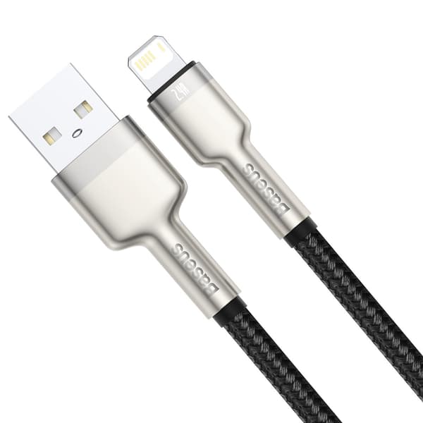 Baseus Cafule USB till Lightning-kabel, 2.4A, 0.25m (svart)