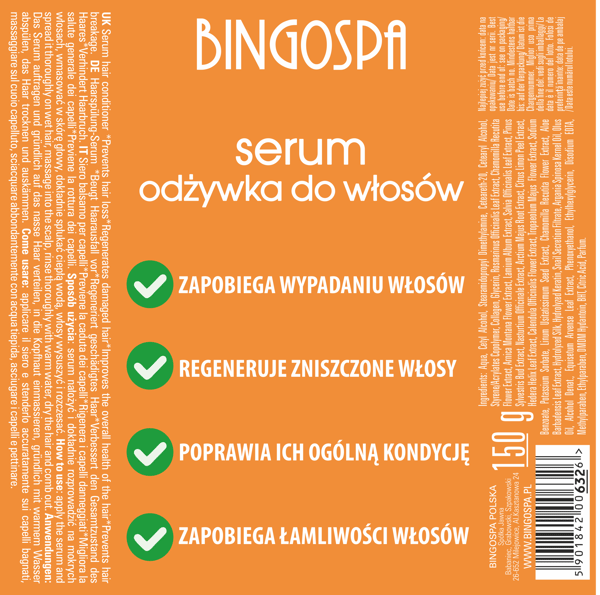 Bingospa One Minute Arganolie Citrusstamceller Hårserum