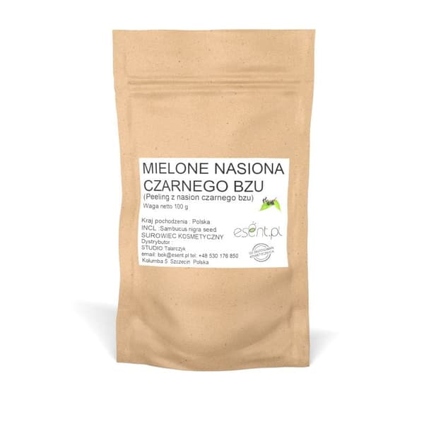 Malede hyldebærfrø (eksfolieringsbase) 100 g