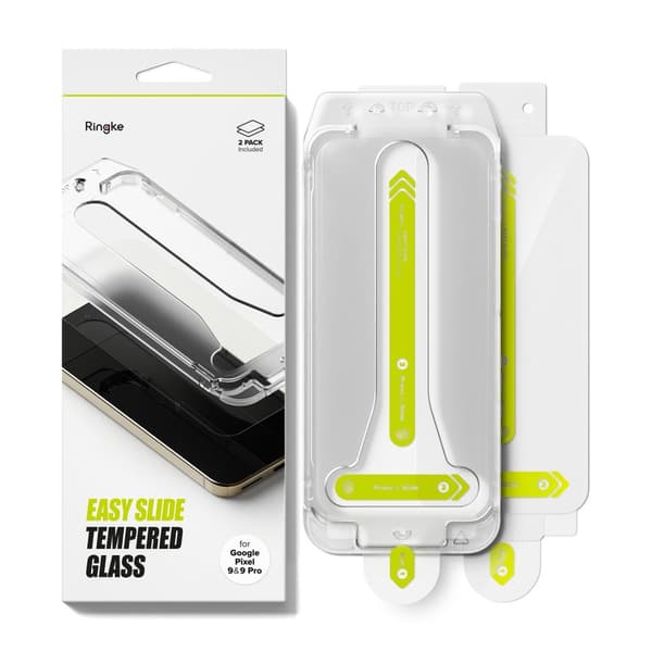 RINGKE EASY SLIDE 2-PACK HÄRDAT GLAS GOOGLE PIXEL 9 / 9 PRO KLAR
