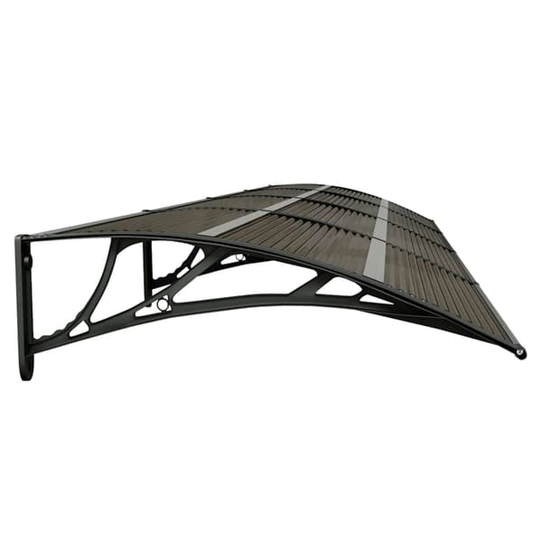 vidaXL dørmarkise sort 350x75 cm polycarbonat