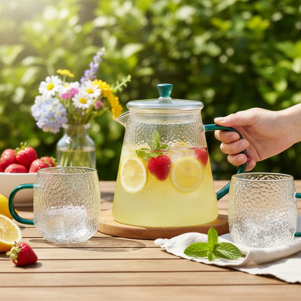 1L TEIGN + 2 GLAS 300 ML GRÖNT GLASÖRA