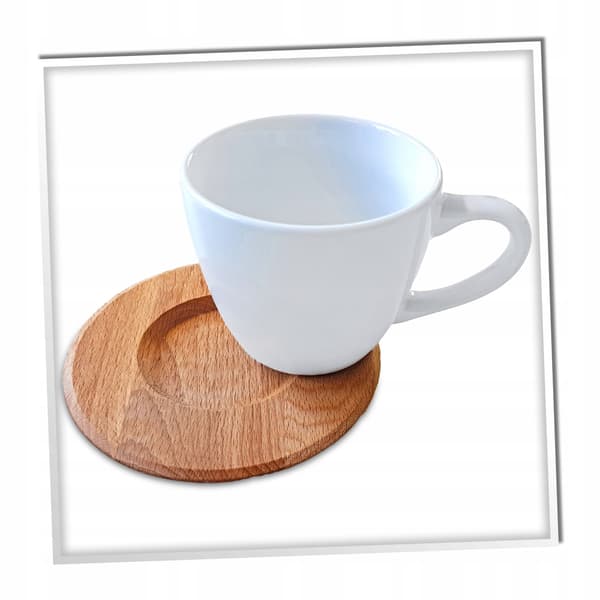 Kaffekopp med underskål i porslin 220 ml