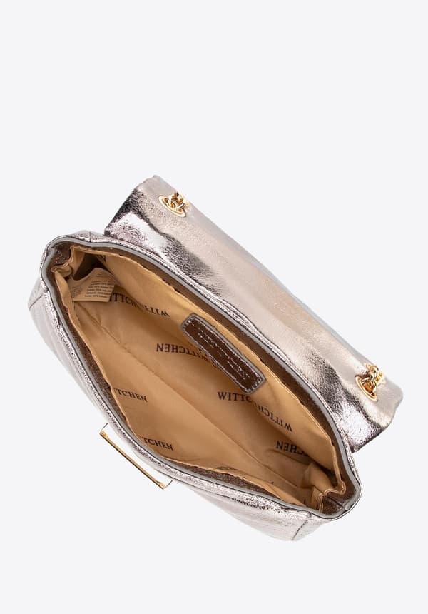 Wittchen dame mini crossbody taske i blank grå øko-læder