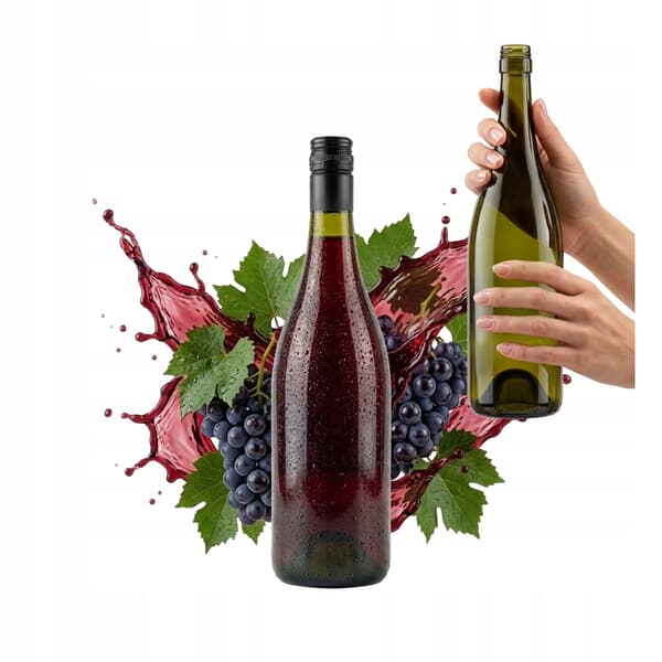 5 x pulloa oliiviviiniä 1 l pullo punaviinille ja rosélikööreille 1000 ml
