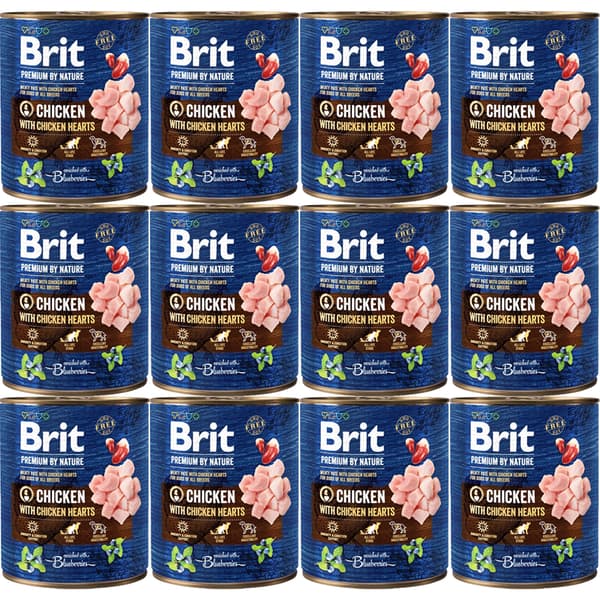 Brit Premium By Nature vådfoder til hunde 12x800g