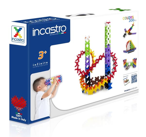 Incastro-paket, 200 byggklossar, 4+