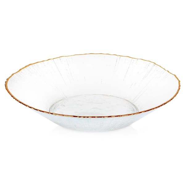 Guldfärgad glas salladsskål 20,5 cm, 500 ml