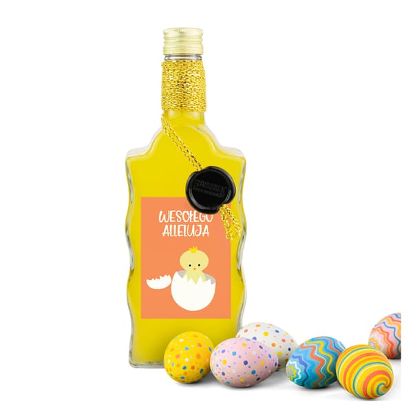 10x EASTER WAVE-flaskor 500ml DEKORERADE för likör, tinktur, juice, present