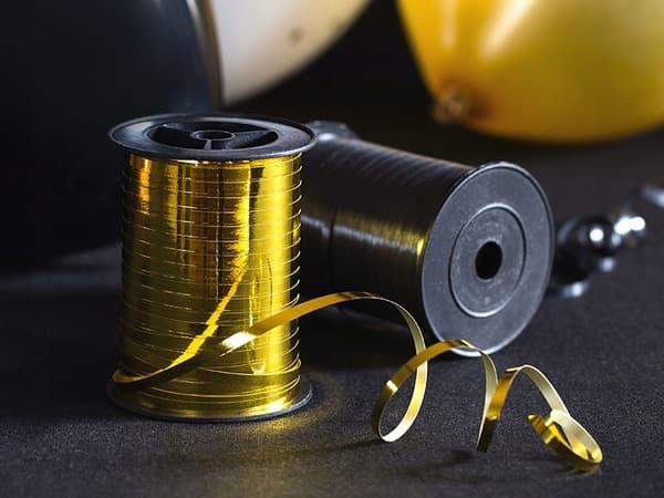 Plastband, guld, 5mm/225m, 1 st.
