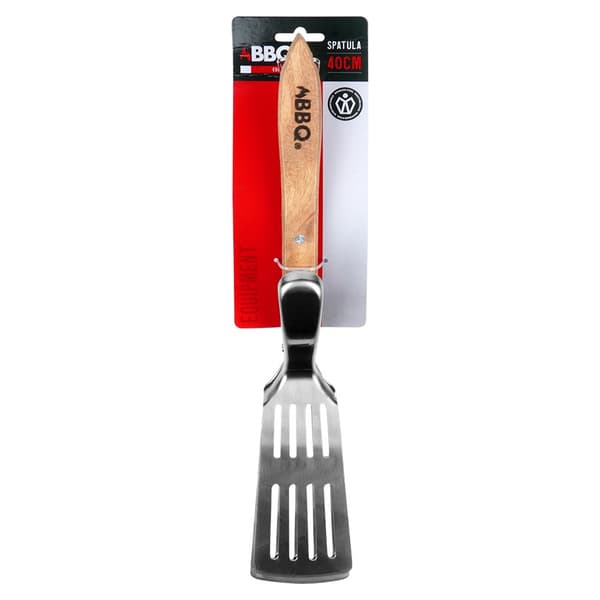 Grillspatel og tænger 2-i-1 stål 40 cm
