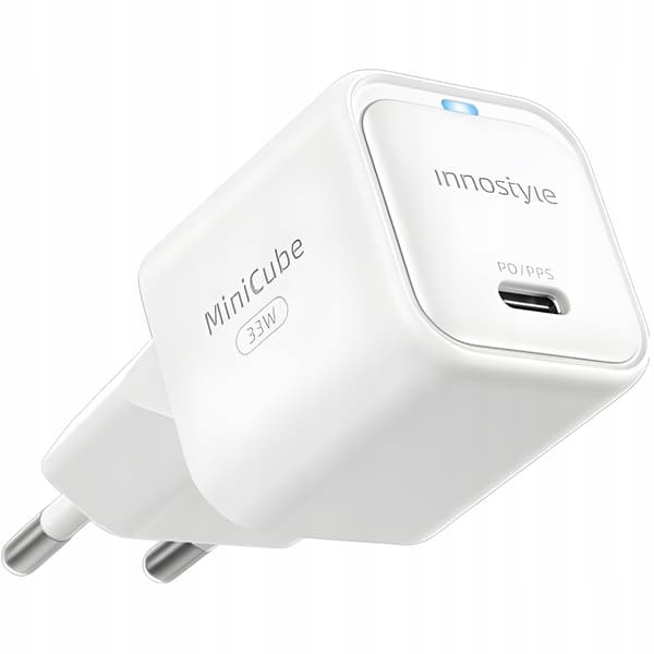 INNOSTYLE HURTIGOPLADER CUBE USB-C 33W USB TYPE C GAN II TIL SAMSUNG LED