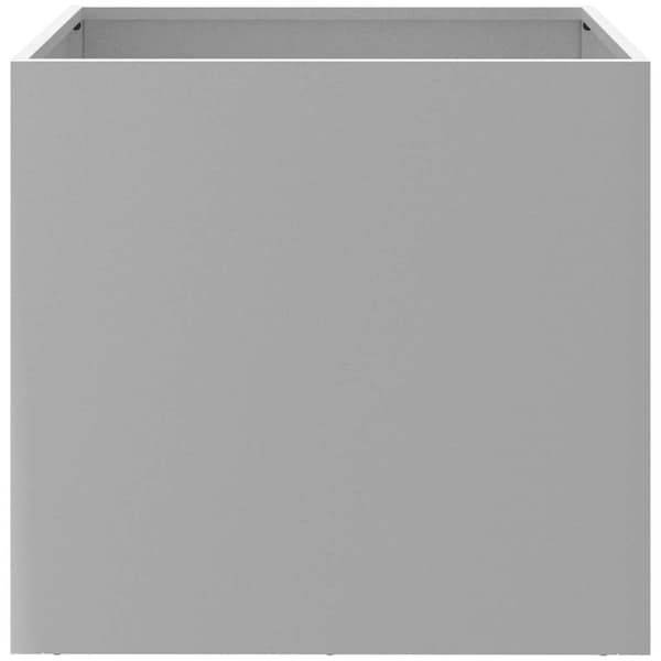 vidaXL Krukor, 2 st, Silver, 49x47x46 cm, Galvaniserat stål