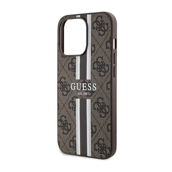 Guess 4G Printed Stripes MagSafe - iPhone 13 Pro Max cover (brun)