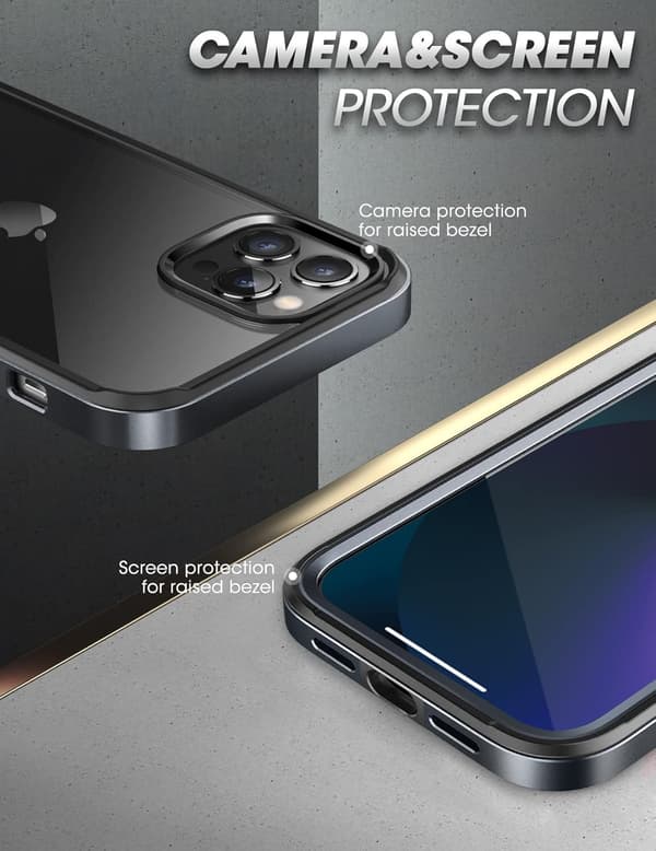 ETUI TIL IPHONE 13 PRO MAX 6,7' (2021) SORT DOBBELT