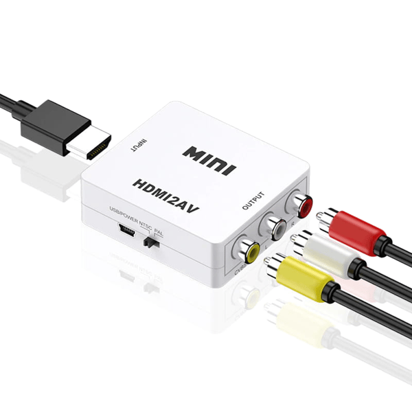 HDMI til AV billedkonverter med 3x RCA adapter