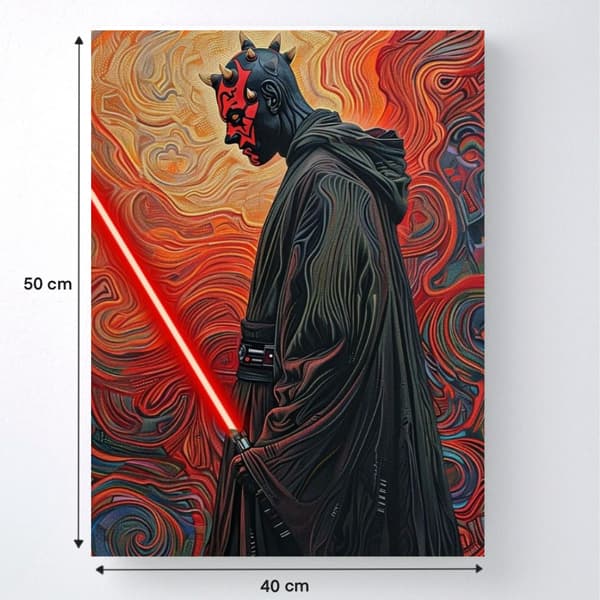 MALING EFTER TAL Billeder til maleri Star Wars Darth Maul 40x50 cm