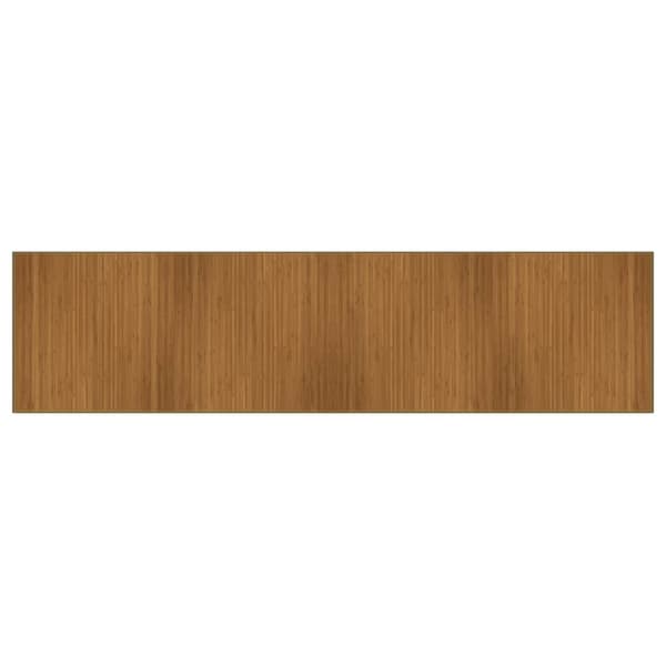 vidaXL Rektangulär matta, brun, 100x400 cm, bambu