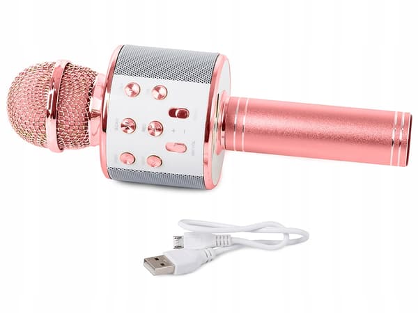 MIKROFON BLUETOOTH WS-858 LYSERØD (50) GAB_B
