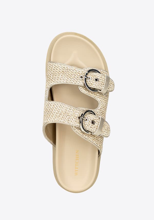 Wittchen kvinders beige vævet flipflops, beige syntetisk materiale