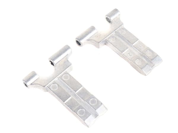 Fästen för soltakrullgardiner, set med 2, metall, silver