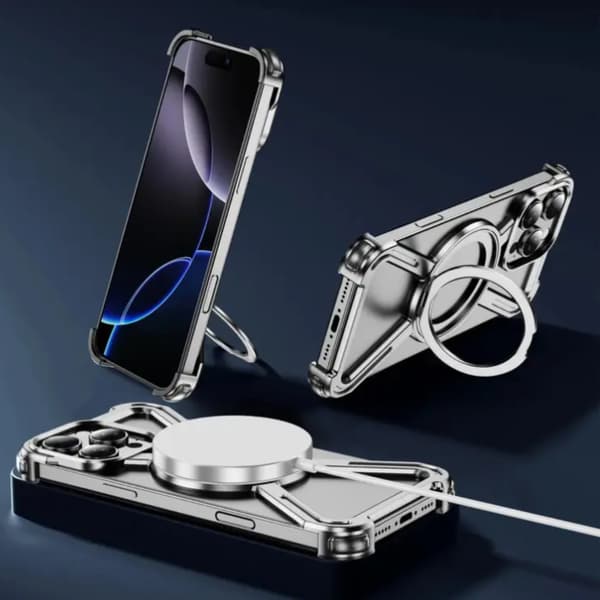 Cover til iPhone 15 Pansret MagSafe Metal Case Titanium Greb