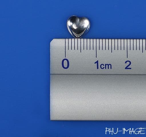 Rhinstensapplikation - sølvhjerter 8 mm 50 stk.