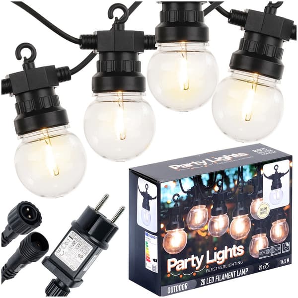 LED-puutarhagarlanda 9,5 m 20 kpl