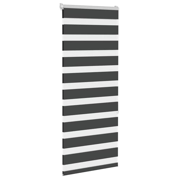 vidaXL zebragardin, sort, stofbredde 55,9 cm, polyester