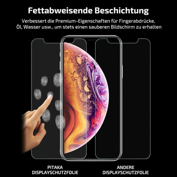 9H HÆRDET GLAS til iPhone Xs Max Pitaka