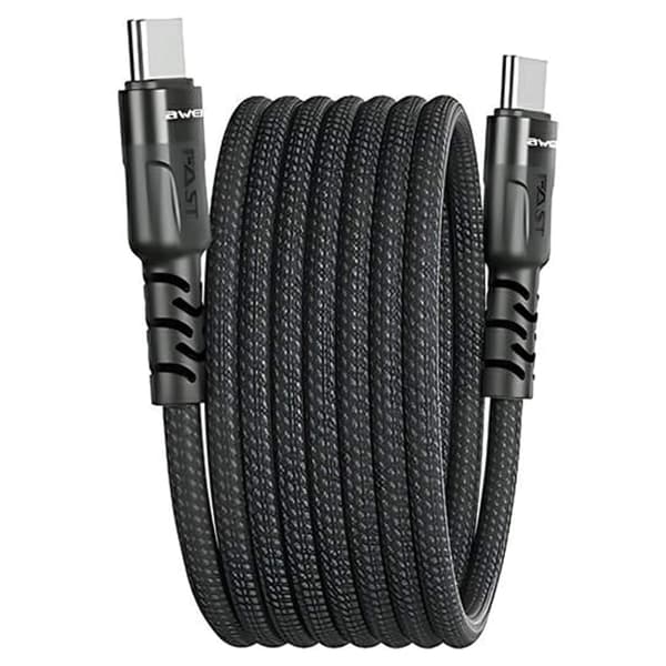 AWEI CL-166T USB-C - USB-C -magneettinen kaapeli, musta