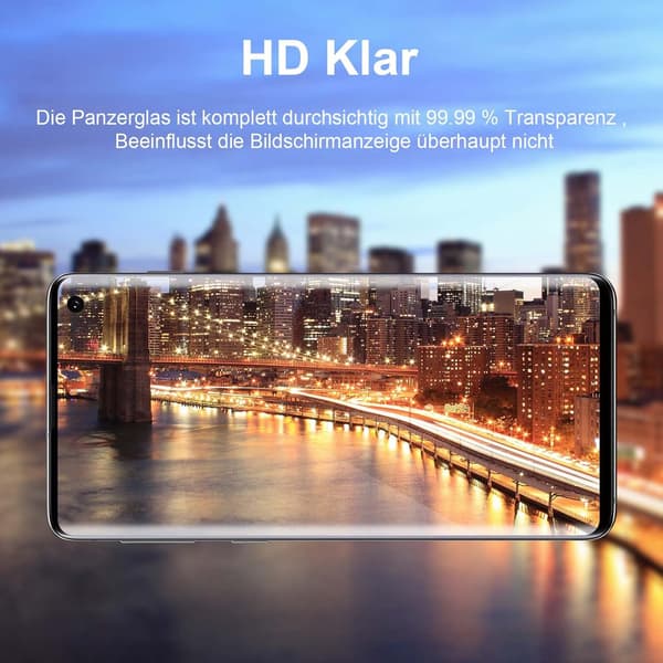 2x 9H HÄRDAT GLAS FÖR SAMSUNG GALAXY S10 SKYDDANDE, SOLID OCH HÅLLBART