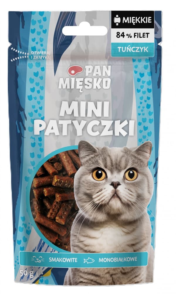Mr. Meat | Kattegodbidder - Bløde mini tunpinde 50g