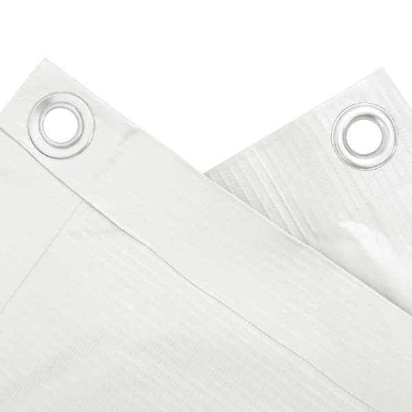 vidaXL Balkongmarkis, vit, 700x120 cm, PVC