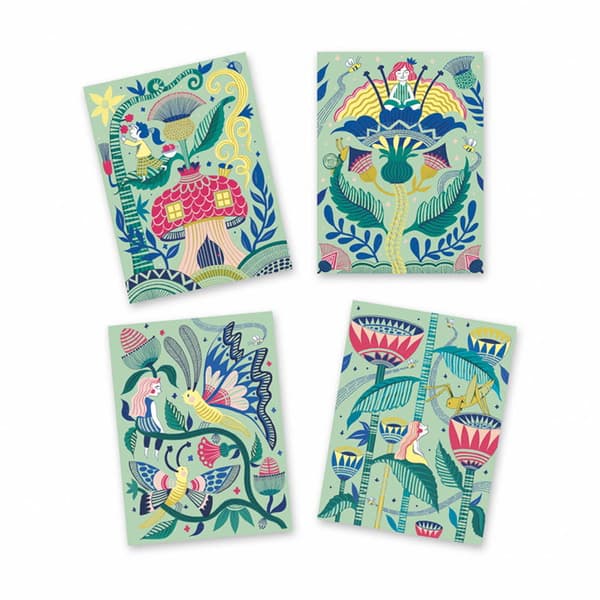 Djeco Pastelli Scratch Art Secret Garden