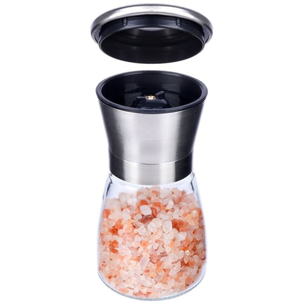 Peppar- och saltkvarn i glas 13,5 cm