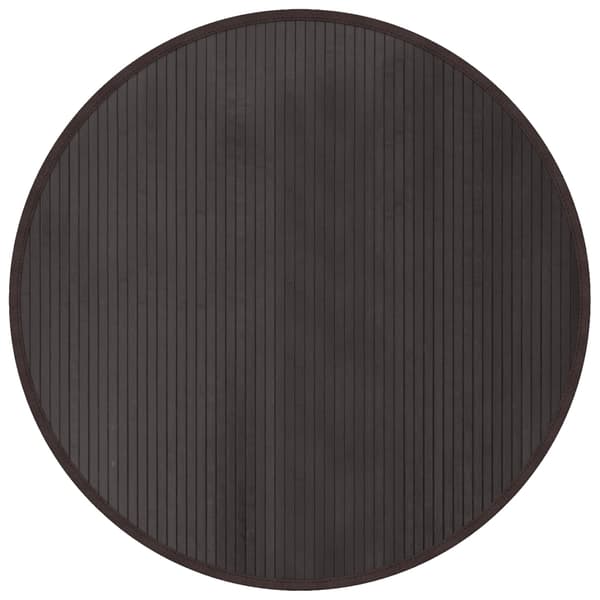 vidaXL Pyöreä matto tummanruskea 100 cm bambu