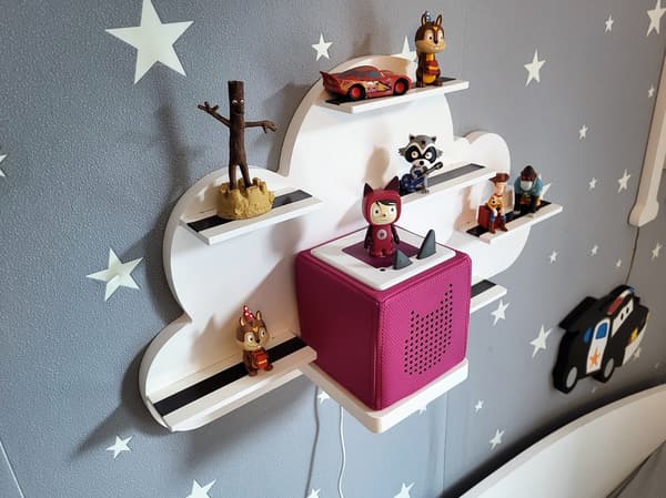 Hylla/display för ljudfigurer till Toniebox-systemet