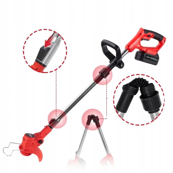 ADM ledningsfri foldbar trimmer + 2 x 21V lithium-batterier